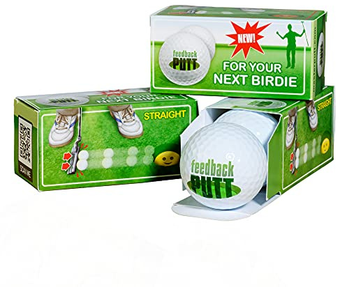Feedback PUTT-Trainingsbälle Magnetische Golfbälle (2 Stück) verbessern Dein Putting, Trainingshilfe für Puttingmatte, Green