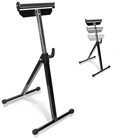 SWANEW Rollenbock Rollbock Klappbock, 68-108CM Höhenverstellbar, 90 kg Tragkraft, Rollenständer, Stufenlose Einstellung Stützbock