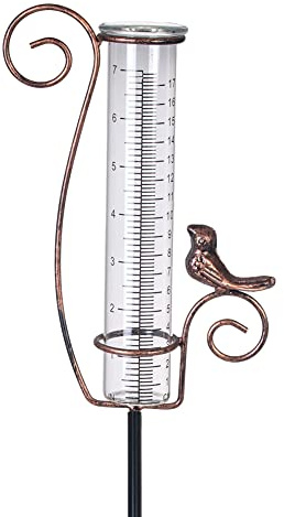 HOBYLUBY Pluviomètre, Instrument de Mesure des précipitations, décoration extérieure, 17,8 cm