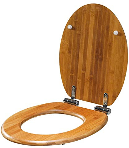 Dawafit Wc-Sitz Aus Holz Mit Soft-Close-Schnellverschluss Und Verstellbaren Scharnieren, Ovaler Universal-Wc-Sitz Für Badezimmer Ist
