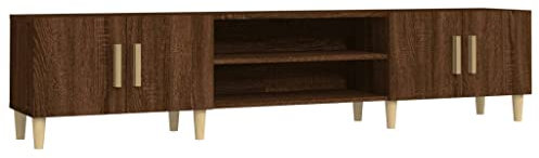 vidaXL Mobile TV Rovere Marrone 180x31,5x40 cm in Legno Multistrato, mobiletto, mobiletto HiFi, Mobile per dispositivi multimediali, Supporto TV
