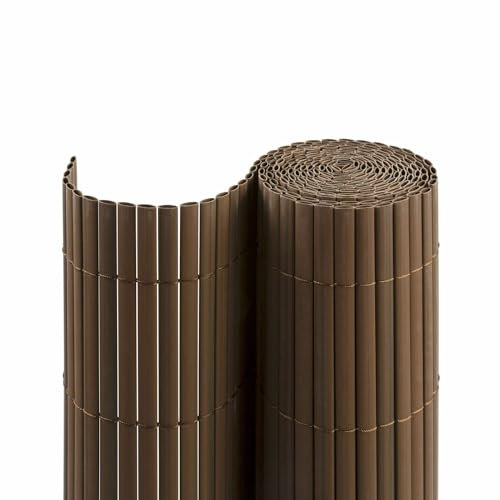 casmartis PVC Sichtschutzmatte - braun - 200 x 500 cm - Zaunsichtschutz, Sichtschutzzaun, Balkonverkleidung, Zaunblende