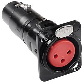 MEIRIYFA XLR 3 Pin Female to Female Pass Through Panel Mount Jack, XLR 3PIN Adapter Feed/Pass Thru Converter Compatible with Microphone, Mixer (Female to Female)