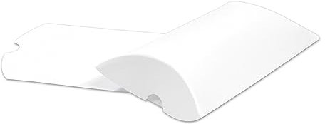 Frau WUNDERVoll® 48 Kissenschachteln matt weiß 21x12cm (flach), 300g/ Kissenverpackungen, Pillow box, Faltverpackung, Geschenkverpackung, Gastgeschenk, Adventskalender