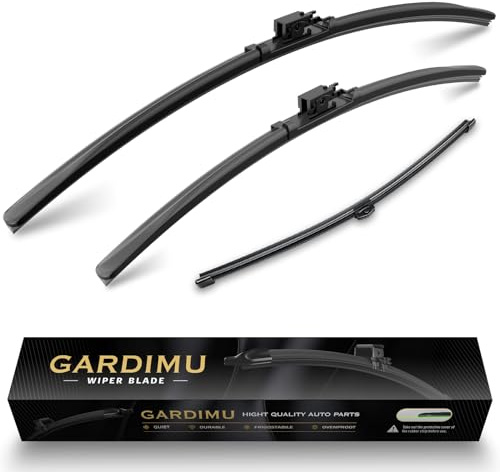 GARDIMU Front and Rear Windshield Wiper Blades, 3 Pcs Front and Back Windshield Wipers Blades Replacement for Benz GLE 2020-2025, Car Window Wiper Blades for AMG GLE 53 63S 350 450 4MATIC