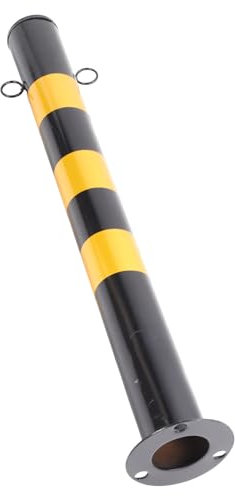 75 cm Straßenpfosten mit Leuchtenden Warnfarben für Sicherheits-Verkehrsleitpfosten, Menschenmengenkontrollständer, Straßenwarnpfahl (Schwarz Gelb)