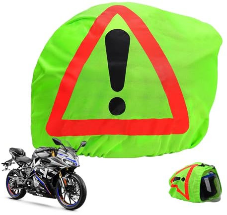 GUOYOU Copricasco Moto,Triangolo Auto Omologato Triangolo Auto Pieghevole Triangolo Emergenza Triangolo Avvertimento,Segnale Avvertimento Incidenti Triangolo Triangolo Segnalazione Casco Moto,Verde