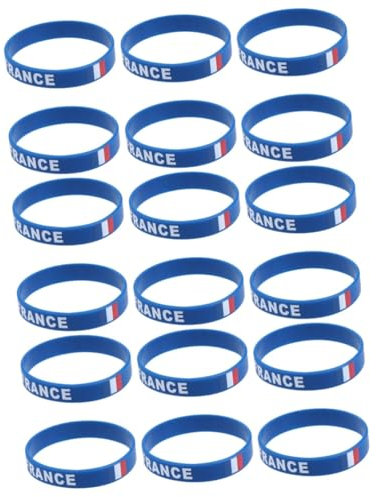 Gogogmee 3 Sätze Silikonarmband Mit Länderflagge Stolz-armband Schweißbänder Für Das Handgelenk Frankreich-armband Modisches Sportarmband 10 Stück * 3