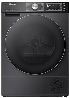 Hisense 5S Series DH5S102BB Wifi Connected 10Kg Heat Pump Tumble Dryer - Black - A+++ Rated