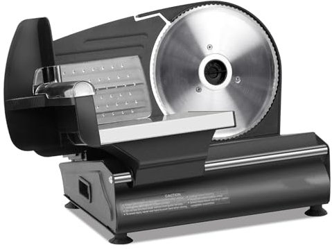 Affettatrice Elettrica, Affettatrice Elettrica Per Uso Domestico, Affettatrice Per Carne Congelata Da 200 W, Lama In Acciaio Inossidabile, Spessore 1,5 Cm Regolabile, Per Uso Commerciale E Domestico