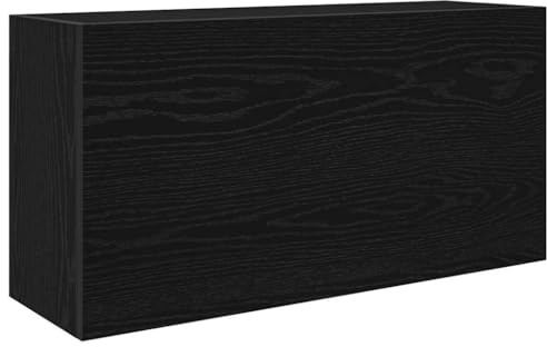 vidaXL Bad-Wandschrank Schwarz 80x25x40 cm Holzwerkstoff