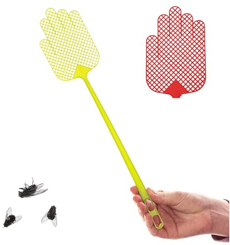 KADAX Fliegenklatsche mit ergonomischem Griff, 38 cm lang, Fliegenpatsche zur Bekämpfung von Fliegen, Mücken und Anderen Insekten, Fly Swatter
