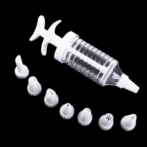 Siringa per Dolci con 8 Beccucci Decorativi | Decoratrice Pasticceria per Crema, Glassa, Cupcake, Torte e Biscotti | Facile da Usare e Pulire – Per Principianti e Esperti – Art. 57885