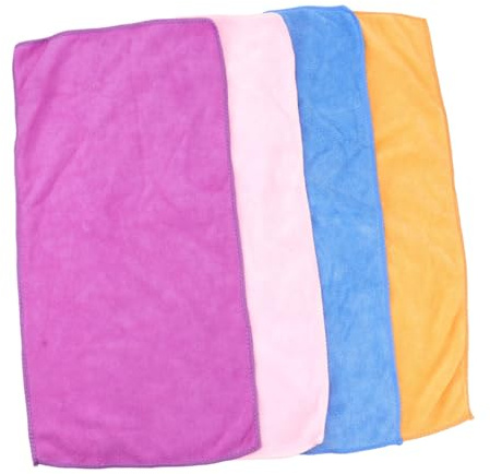 Toyvian 4 Pièces Serviette Fibre De Bambou Serviette Absorbante Lingette De Toilette Pour Garçon Fille Douce Pour Peau