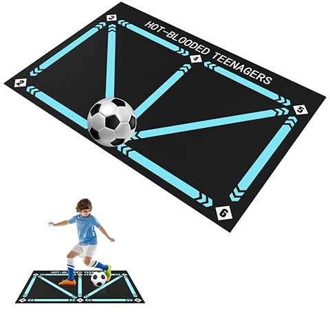 Nkddert Tapis d'entraînement de football interactif, antidérapant et silencieux, pour entraînement de football, 60 x 90 cm