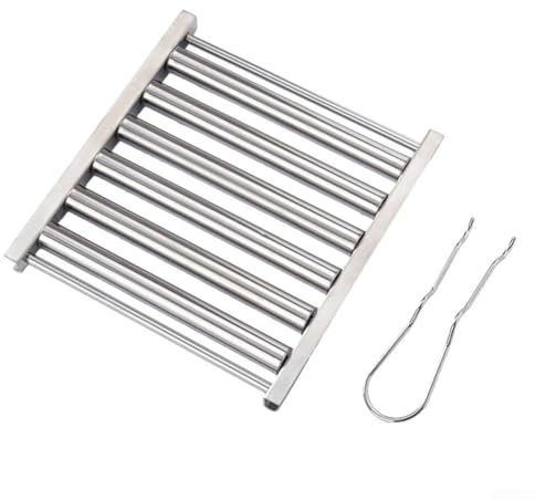 Grille à saucisses en acier inoxydable de qualité supérieure pour une répartition homogène de la chaleur, facile à nettoyer, performance durable (moyenne)