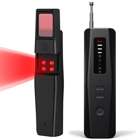 Detector Camaras y Microfonos Ocultos, GPS y Detector de Errores, Detector de Señales RF para Hotel Hogar Oficina Viajes