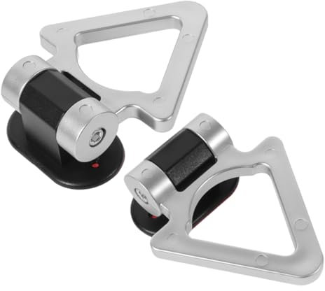 ABOOFAN Gancio per Rimorchio Auto Decorativo in Plastico, 2 Pz, Design Versatile per Veicoli, Colore Argento, Formato Triangolare e Tondo