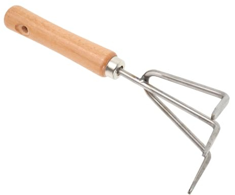 DECOMELODY Râteau de Jardin Petit Inoxydable Râteau à Main et Durable pour Plantation et Désherbage Outil de Jardinage Pratique pour Étroits