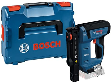 Bosch Professional 18V System Akku-Holzklammerer GTH 18V-14 (inkl. L-BOXX 136, Gürtelhaken)