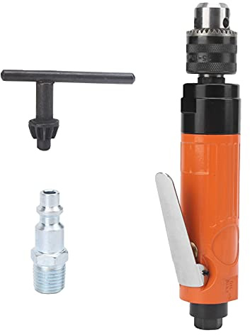 3/8 Zoll gerader pneumatischer Bohrer | Pneumatischer Schraubendreher und Bohrmaschine aus legiertem Stahl | 1200 U/min, hohe Torsion zum Schleifen/Entgraten/Polieren | KP - 556A (US Style)