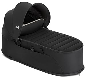 Joie Softtragetasche – Leichte Babytragetasche mit Flacher Liegeposition, Abnehmbarer Sonnenblende & Tragegriff, kombinierbar Kinderwagen, ab Geburt bis 6 Monate (0–9 kg), Shale
