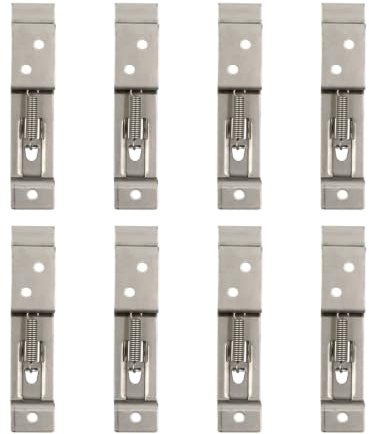 Number Plate Clips Stainless Steel Spring Loaded Pack of 8