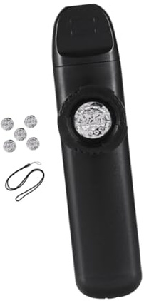 DEVNWIGMO Kazoo mit 5 Zusätzlichen Membranen Und Einem Halsgurt, Einstellbarer Ton, Leicht zu Erlernen, Ideal für Partys, Schwarz