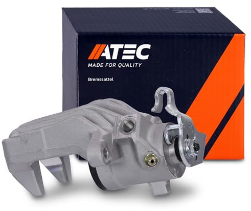 ATEC GERMANY 1x Pinza de freno trasero puño derecho pinza sin soporte, compatible con AUDI A3, TT, SEAT CORDOBA, IBIZA, LEON, TOLEDO, SKODA FABIA 1, FABIA 2, ROOMSTER, VW GOLF 4, NEW BEETLE, POLO,