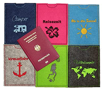 Reisepass Hülle - Reisepasshülle - Reisepass - Urlaub - Reisen