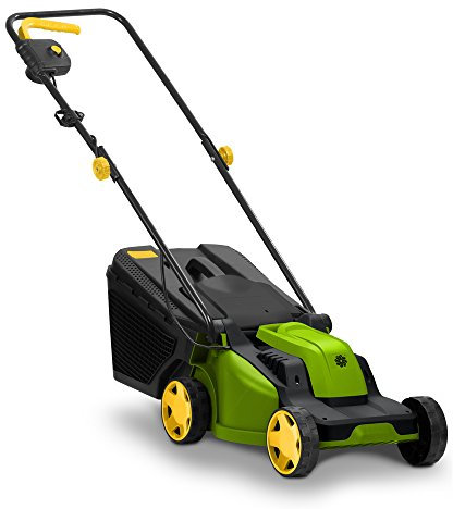 FIELDMANN FZR 2021-E - Tosaerba elettrico, potenza assorbita 1200 W, larghezza di raccolta: 32 cm, cestino di raccolta in plastica da 30 l con indicatore di livello