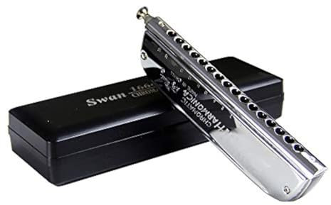 Swan 16 Loch 64 Tone Chromatische Mundharmonika C Ton Mundharmonika mit Fall