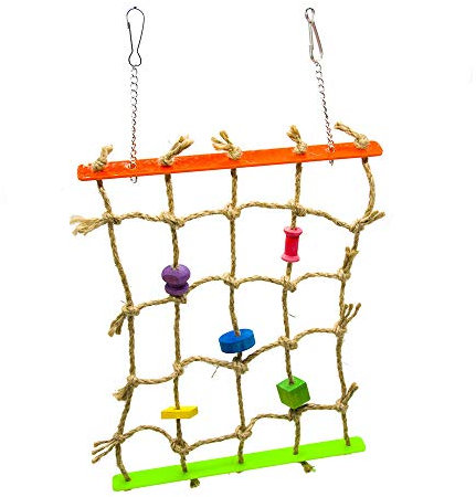 Ototon Vogelspielzeug aus Naturholz für Gras, Schaukel, Leiter, Zubehör zum Aufhängen, Dekoration, kreativ, für Parrot Finken, Papagei, kleine Tiere