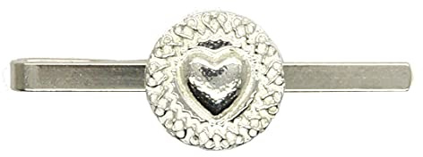 Pince à Cravate Coeur, Pince à Cravate Je T'Aime, Cadeaux Homme, Faite Main en Étain, par William Sturt, des Étains de Jumilhac