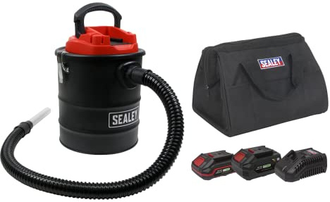 Sealey 20V SV20 Series 15L Handheld Ash Vacuum Cleaner Kit - 2 Batteries - CP20VAVKIT