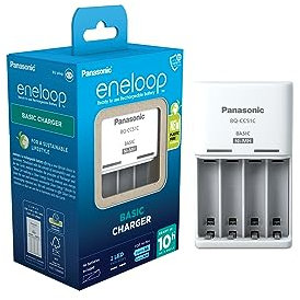 Eneloop Basic caricabatterie, per 2 o 4 batterie ricaricabili AA/AAA, 10 ore tempo di ricarica, 6 funzioni di sicurezza