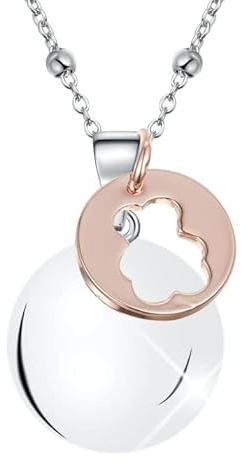 MAMIJUX® Llamador de ángeles con colgante, Idea Regalo Mujer, Regalo Embarazo, cadena de acero