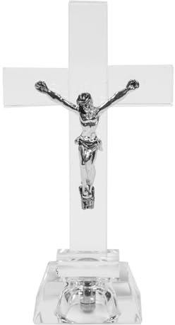 en La Estatua de La Cruz Crucifix CRUCHE Cruz DE LA DECURACIÓN del HOGAR Reciente Reciente CORRISTA CATULICA Cristal Cristal Figura DE Crista Crucifixion