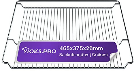 Viоks.pro Gitterrost für Backofen 465x375mm Ersatz für Bosch 00574876 HEZ334000 - Backofen Rost/Grillrost Edelstahl - Bosch Backofen Zubehör