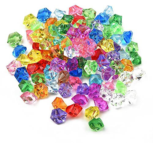 CYIOU 410 StüCk Edelsteine für Kinder Deko Diamanten Kristalle Glasdiamant Klein für Hochzeit/Party/Vase/Tischdekoration (11x14mm)