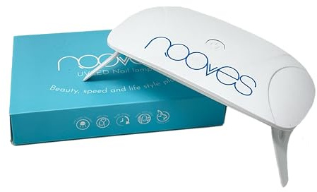 NOOVES - Lámpara Uñas UV/LED, Lámpara de Secado de Uñas de 8w, con 8 Potentes Luces, 2 Longitudes de Ondas y Temporizador Ajustable, Lámpara Uñas de Gel Portátil, Curan de Manera Rápida y Segura