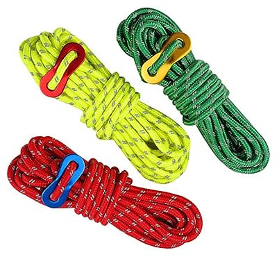Toddmomy 3st Schnur Nachtlicht Winddichte Schlinge Reflektierendes Windseil Winddichtes Seil Dickes Campingseil Draussen Überleben