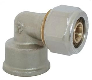 Raccordo curva femmina gomito 90° per tubo multistrato (16x1/2)