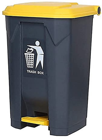 Pattumiera Pattumiera in plastica per esterni Pattumiera commerciale grande tipo a pedale Pattumiera per esterni con coperchio 11,8/17,9 galloni Pattumiera a pedale Pattumiera da giardino Cucina,