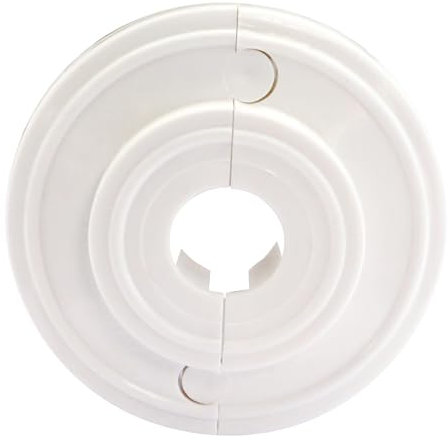 SOMATHERM FOR YOU, Rosace de finition blanche Ø14 mm pour tuyaux de chauffage, cache tuyau radiateur, plomberie, coffrage, eau sanitaire, installation facile et esthétique