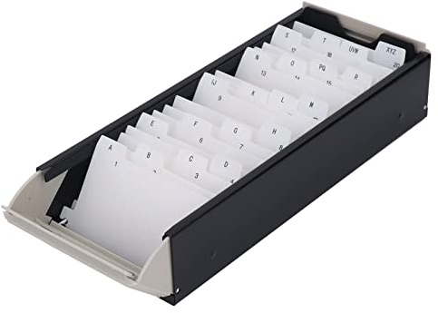 Itonash Porte-Cartes D'indexation, capacité de Stockage Extensible, Organisateur de Fichiers de Cartes de Visite Indexées A-Z avec Plastique Transparent pour Une Visualisation Facile