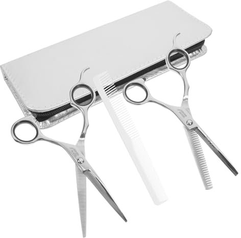 TOVINANNA 1ensemble Ciseaux De Coiffure Kit De Coupe Et Éfilage Pour Salon Barber Shop Ou Usage Domestique Outils De Coiffure Et Confortables Aléatoires