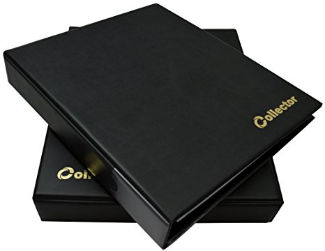 COLLECTOR - Banknote Album in Case Folder Book Notes Banknotes with 10 Pages and 10 Dividers - Very Big Capacity (Black)