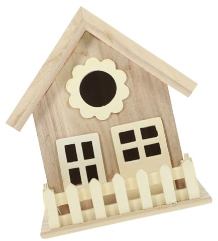 OFFSCH Vogelhäuschen Aus Holz Für Draußen Vogelnest Vogelhaus Mit Futterstation Deko Vogelhaus Für Garten