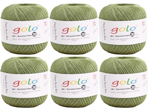 golo virkgarn 6 bollar broderigarn för virkning för handstickat virkgarn gänga virkning